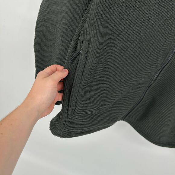 Men's Grey The North Face Full-Zip Fleece Waffle Micro Grid Jacket XL - Picture 5 of 11